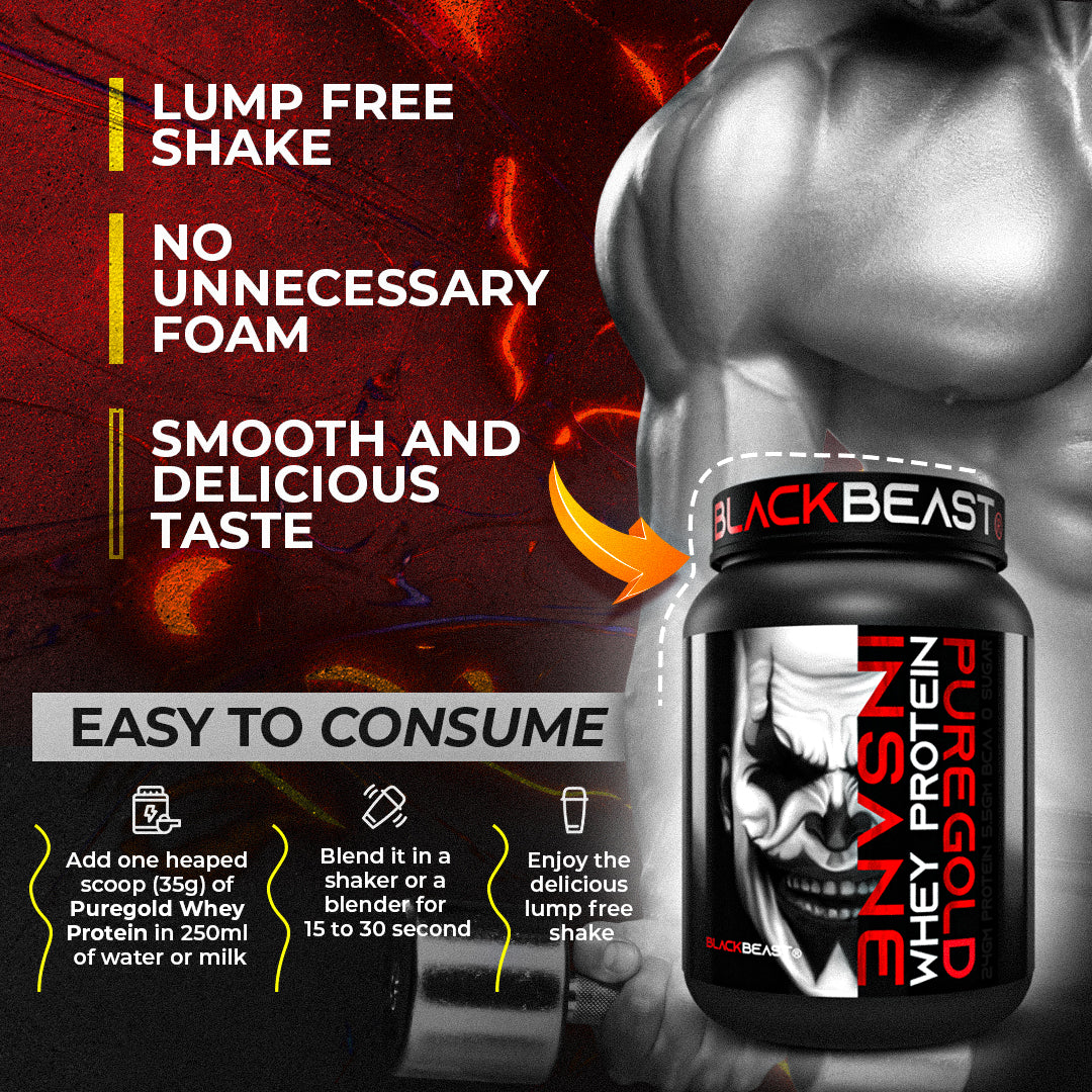 BLACKBEAST INSANE WHEY PROTEIN PUREGOLD + Multivitamin Combo