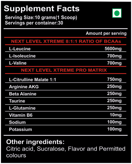 BLACKBEAST NEXT LEVEL BCAA PRO 8:1:1